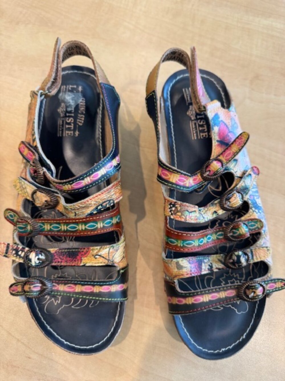 L'artiste Spring Step Leather Strappy Sandals Sz 41